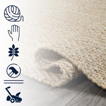 Espina Hand Woven Herringbone Chunky Jute Area Rug